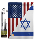 US Israel Friendship GF - US Friendship Flags of the World Vertical Impressions Decorative Flags HG108388 Made In USA