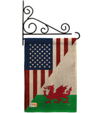 US Wales Friendship - US Friendship Flags of the World Vertical Impressions Decorative Flags HG108389 Made In USA
