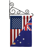US Australia Friendship - US Friendship Flags of the World Vertical Impressions Decorative Flags HG108392 Made In USA