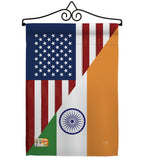 US India Friendship - US Friendship Flags of the World Vertical Impressions Decorative Flags HG108403 Made In USA