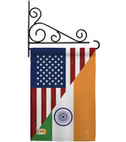 US India Friendship - US Friendship Flags of the World Vertical Impressions Decorative Flags HG108403 Made In USA