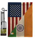 US India Friendship - US Friendship Flags of the World Vertical Impressions Decorative Flags HG108403 Made In USA