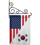 US Korea Friendship - US Friendship Flags of the World Vertical Impressions Decorative Flags HG108438 Made In USA