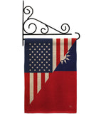 US Taiwan Friendship - US Friendship Flags of the World Vertical Impressions Decorative Flags HG108439 Made In USA