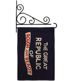 The Great Republic of Rough and Ready - Historic Americana Impressions Decorative Flags HG141096 Made In USA