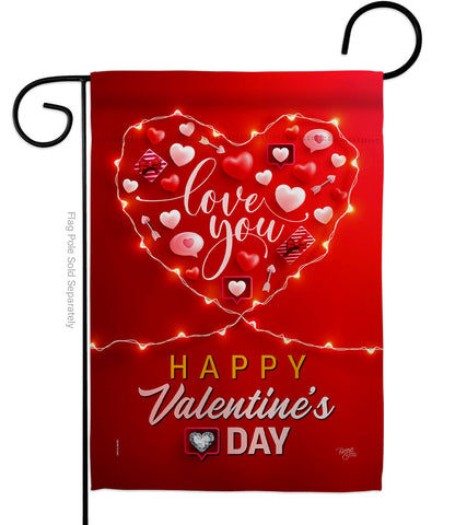Light Of Love - Valentines Spring Vertical Impressions Decorative Flags HG120033 Made In USA