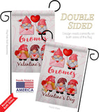 Valentine's Gnome Greeters - Valentines Spring Vertical Impressions Decorative Flags HG120034 Made In USA