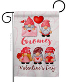 Valentine's Gnome Greeters - Valentines Spring Vertical Impressions Decorative Flags HG120034 Made In USA