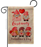 Valentine's Gnome Greeters - Valentines Spring Vertical Impressions Decorative Flags HG120034 Made In USA