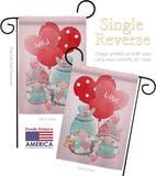 My Love Gnome - Valentines Spring Vertical Impressions Decorative Flags HG120047 Made In USA