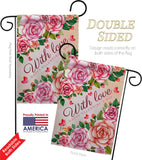 With Love - Valentines Spring Vertical Impressions Decorative Flags HG120048 Made In USA