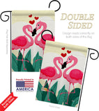 True Love Flamingo - Valentines Spring Vertical Impressions Decorative Flags HG190016 Made In USA