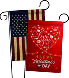 Light Of Love - Valentines Spring Vertical Impressions Decorative Flags HG120033 Made In USA