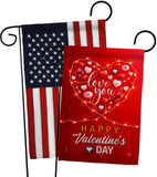 Light Of Love - Valentines Spring Vertical Impressions Decorative Flags HG120033 Made In USA