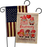 Valentine's Gnome Greeters - Valentines Spring Vertical Impressions Decorative Flags HG120034 Made In USA