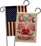 Sweet Couple Gnome - Valentines Spring Vertical Impressions Decorative Flags HG120046 Made In USA