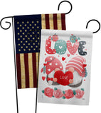 Sweet Couple Gnome - Valentines Spring Vertical Impressions Decorative Flags HG120046 Made In USA