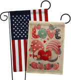 Sweet Couple Gnome - Valentines Spring Vertical Impressions Decorative Flags HG120046 Made In USA