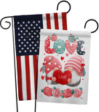 Sweet Couple Gnome - Valentines Spring Vertical Impressions Decorative Flags HG120046 Made In USA