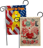 Sweet Couple Gnome - Valentines Spring Vertical Impressions Decorative Flags HG120046 Made In USA