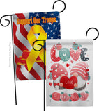 Sweet Couple Gnome - Valentines Spring Vertical Impressions Decorative Flags HG120046 Made In USA