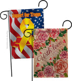 With Love - Valentines Spring Vertical Impressions Decorative Flags HG120048 Made In USA