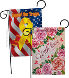 With Love - Valentines Spring Vertical Impressions Decorative Flags HG120048 Made In USA