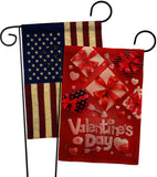 Valentine's Gifts - Valentines Spring Vertical Impressions Decorative Flags HG130307 Made In USA