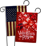 Valentine's Gifts - Valentines Spring Vertical Impressions Decorative Flags HG130307 Made In USA