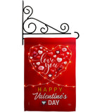 Light Of Love - Valentines Spring Vertical Impressions Decorative Flags HG120033 Made In USA