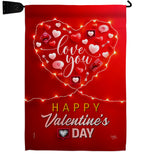 Light Of Love - Valentines Spring Vertical Impressions Decorative Flags HG120033 Made In USA