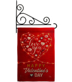 Light Of Love - Valentines Spring Vertical Impressions Decorative Flags HG120033 Made In USA