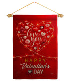 Light Of Love - Valentines Spring Vertical Impressions Decorative Flags HG120033 Made In USA