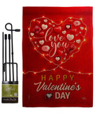 Light Of Love - Valentines Spring Vertical Impressions Decorative Flags HG120033 Made In USA