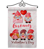 Valentine's Gnome Greeters - Valentines Spring Vertical Impressions Decorative Flags HG120034 Made In USA