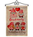 Valentine's Gnome Greeters - Valentines Spring Vertical Impressions Decorative Flags HG120034 Made In USA