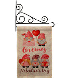 Valentine's Gnome Greeters - Valentines Spring Vertical Impressions Decorative Flags HG120034 Made In USA