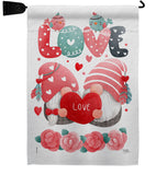 Sweet Couple Gnome - Valentines Spring Vertical Impressions Decorative Flags HG120046 Made In USA