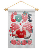 Sweet Couple Gnome - Valentines Spring Vertical Impressions Decorative Flags HG120046 Made In USA