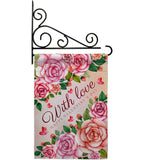 With Love - Valentines Spring Vertical Impressions Decorative Flags HG120048 Made In USA