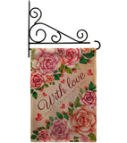 With Love - Valentines Spring Vertical Impressions Decorative Flags HG120048 Made In USA