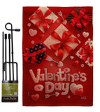 Valentine's Gifts - Valentines Spring Vertical Impressions Decorative Flags HG130307 Made In USA