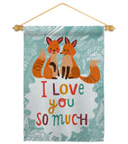Love You Much - Valentines Spring Vertical Impressions Decorative Flags HG130336 Made In USA