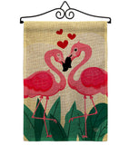 True Love Flamingo - Valentines Spring Vertical Impressions Decorative Flags HG190016 Made In USA