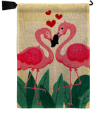 True Love Flamingo - Valentines Spring Vertical Impressions Decorative Flags HG190016 Made In USA