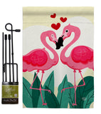 True Love Flamingo - Valentines Spring Vertical Impressions Decorative Flags HG190016 Made In USA