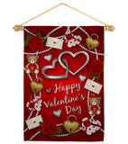 My Sweet Valentines - Valentines Spring Vertical Impressions Decorative Flags HG190056 Made In USA