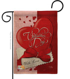 With Love - Valentines Spring Vertical Impressions Decorative Flags HG101002 Made In USA