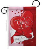 With Love - Valentines Spring Vertical Impressions Decorative Flags HG101002 Made In USA