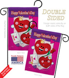 Happy Valentine's Day - Valentines Spring Vertical Impressions Decorative Flags HG101040 Made In USA